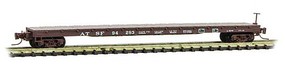 60' Steel Flatcar - Ready to Run Santa Fe 94283 (Boxcar Red) - Z-Scale