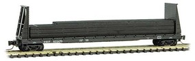 Micro-Trains 60' Bulkhead Flatcar with Steel Beam Load Ready to Run CSX 603470 (black) Z-Scale