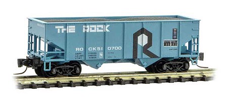 Micro-Trains 33 2-Bay Rib-Side Hopper - Ready to Run Rock Island 510700 (blue, black, white) - Z-Scale