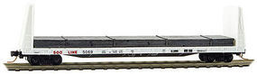 Micro-Trains 61' 8'' Bulkhead Flatcar Soo Line #5069 (white, red) Z Scale Model Train Freight Car #5400202 Micro-Trains 61' 8'' Bulkhead Flatcar Soo Line #5069 (white, red) Z Scale Model Train Freight Car #5400202