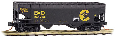 Micro-Trains 33 Hopper Cat Face Weathered N Scale Model Train Freight Car #5544510