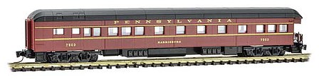 Micro-Trains Modernized Heavyweight Business Car Observation - Ready to Run Pennsylvania Railroad 7503 (Tuscan, black) - Z-Scale