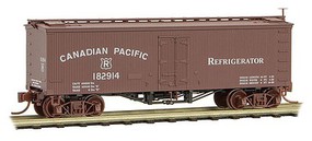 Micro-Trains 36' Wood-Sheathed Ice Reefer Ready to Run Canadian Pacific #182914 (Boxcar Red) N-Scale Micro-Trains 36' Wood-Sheathed Ice Reefer Ready to Run Canadian Pacific #182914 (Boxcar Red) N-Scale