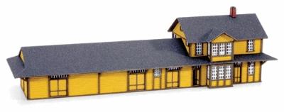 Micro-Trains Train Station Kit Laser-Cut Microthin Ply Z Scale Model Railroad Building #79990906