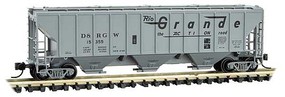 Micro-Trains Pullman-Standard PS-2 CD 4427 High-Side 3-Bay Covered Hopper Ready to Run Denver & Rio Grande Western 15355 (gray, black, Flying Grande Action Road Lo N-Scale Micro-Trains Pullman-Standard PS-2 CD 4427 High-Side 3-Bay Covered Hopper Ready to Run Denver & Rio Grande Western 15355 (gray, black, Flying Grande Action Road Lo N-Scale