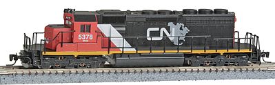 Micro-Trains Diesel EMD SD40-2 - Standard DC Canadian National #5378 (black, red, white, North America Logo) - Z-Scale