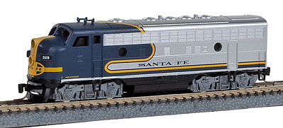 Micro-Trains F7A Powered ATSF #329 Z Scale Model Train Diesel Locomotive #98001102