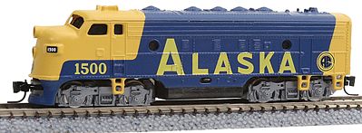 Micro-Trains EMD F7A - Standard DC Alaska Railroad #1500 (blue, yellow) - Z-Scale