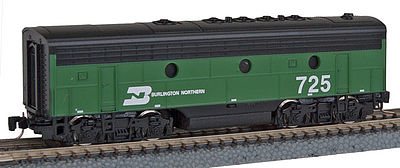 Micro-Trains F7B Powered Burlington Northern #725 Z Scale Model Train Diesel Locomotive #98002251