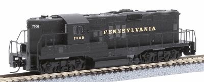 Micro-Trains Diesel EMD GP9, Powered- Assembled Pennsylvania #7000 (dark green, white Numberboards) - Z-Scale