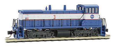 Micro-Trains EMD SW1500 - Standard DC NASA #3 (blue, white, red) - N-Scale
