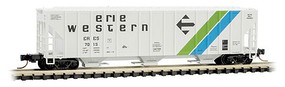 Micro-Trains Evans 100-Ton 3-Bay Covered Hopper Ready to Run Erie Western ERES 7015 (white, blue, green) N-Scale Micro-Trains Evans 100-Ton 3-Bay Covered Hopper Ready to Run Erie Western ERES 7015 (white, blue, green) N-Scale