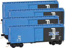 Boxcar Runner Pack Boston & Maine (4) N Scale Model Train Freight Car Set #99300103