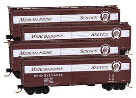 Micro-Trains 40' Boxcar Runner Pack Pennsylvania RR (4) N Scale Model Train Freight Car Set #99300105 Micro-Trains 40' Boxcar Runner Pack Pennsylvania RR (4) N Scale Model Train Freight Car Set #99300105