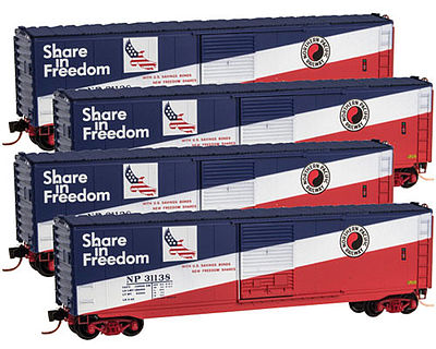 Micro-Trains 50 Std Box Runner Pack Northern Pacific N Scale Model Train Freight Car Set #99300106