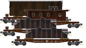 Micro-Trains 50' Fishbelly-Side Flatcar w/Freight Car Loads 4-Pack Ready to Run Pennsylvania Railroad #480071, 480072, 480075, 480078 (Tuscan) N-Scale Micro-Trains 50' Fishbelly-Side Flatcar w/Freight Car Loads 4-Pack Ready to Run Pennsylvania Railroad #480071, 480072, 480075, 480078 (Tuscan) N-Scale