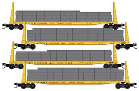 Micro-Trains 61' Flat w/Ld 4-Pk UP N-Scale
