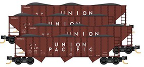 Micro-Trains 100-Ton 3-Bay Ribside Open Hopper w/Coal Load Ready to Run Union Pacific (Boxcar Red, white) N-Scale Micro-Trains 100-Ton 3-Bay Ribside Open Hopper w/Coal Load Ready to Run Union Pacific (Boxcar Red, white) N-Scale