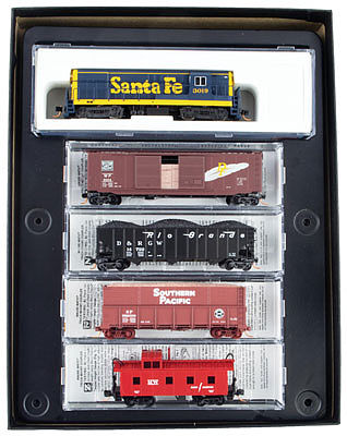 Micro-Trains Western Train-Only Set Santa Fe FM H16-44, 3 Cars, Caboose N Scale Model Railroad #99301440