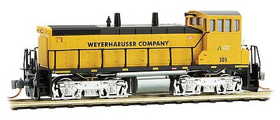 Micro-Trains Weyerhaeuser Logging Train-Only Set - Standard DC SW1500, 3 Skeleton Logo Cars, Steel Caboose - N-Scale