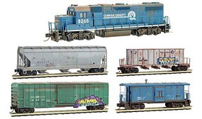 Micro-Trains GP38 Trainset Wthrd CR N-Scale Micro-Trains GP38 Trainset Wthrd CR N-Scale