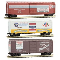 Micro-Trains Friendship Train 3-Pack 1 Each- NYC 40' Box, DL&W 40' Box, PRR 50' Box N-Scale Micro-Trains Friendship Train 3-Pack 1 Each- NYC 40' Box, DL&W 40' Box, PRR 50' Box N-Scale