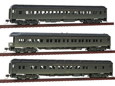 Micro-Trains Heavyweight Car 3-Pack Chicago, Burlington & Quincy N Scale Model Train Freight Car #99305230