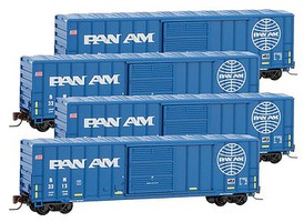 Micro-Trains 50' Rib Box Pan Am 4/ Z-Scale Micro-Trains 50' Rib Box Pan Am 4/ Z-Scale