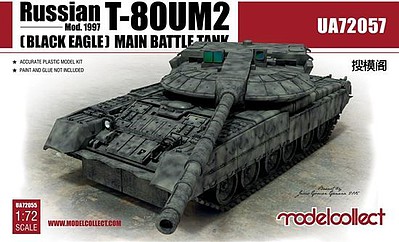 Model-Collect Russian T80UM2 Black Eagle Main Battle Tank Plastic Model Military Vehicl 1/72 #72057