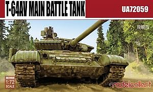 Model-Collect T64AV Main Battle Tank Plastic Model Military Vehicle 1/72 Scale #72059