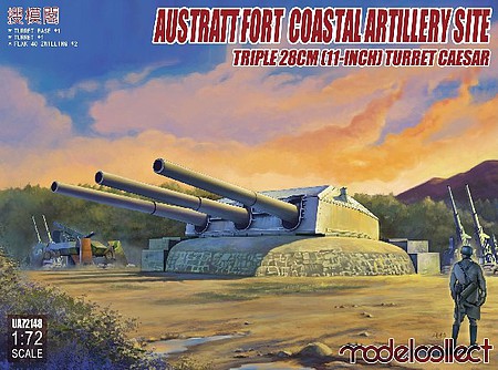 Model-Collect 1/72 Austratt Fort Coastal Artillery Site w/Triple 28cm 11-Inch Gun Turret Caesar