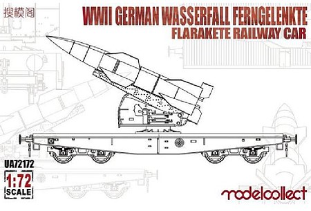 Model-Collect 1/72 WWII German Wasserfall Ferngelenkte Flarakete Missile Railway Car