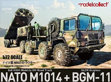 Model-Collect Nato M1014 + BGM-11 Cruise Missile Plastic Model Military Vehicle Kit 1/72 Scale #72340