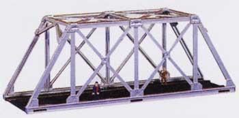 Model-Power High Trestle Bridge w/Figures Kit - HO-Scale