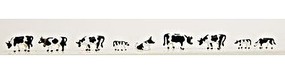 Cows & Calves Black & White (9) N Scale Model Railroad Figure #1350