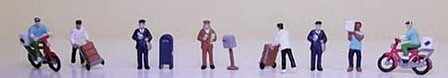 Model-Power Postal Workers N Scale Model Railroad Figure #1379