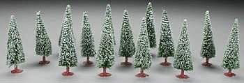 Model-Power Snow Trees 6 HO Scale Model Railroad Tree #1427