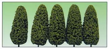 Model-Power Medium Green Spring 8 Trees (5) O Scale Model Railroad Tree #1435