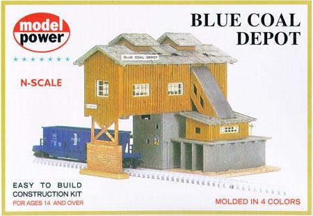 Model-Power Blue Coal Depot Kit N Scale Model Railroad Building #1506