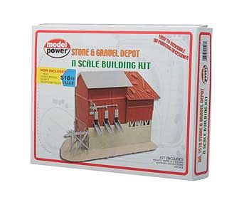 Model-Power Stone and Gravel Depot N Scale Model Railroad Building #1518