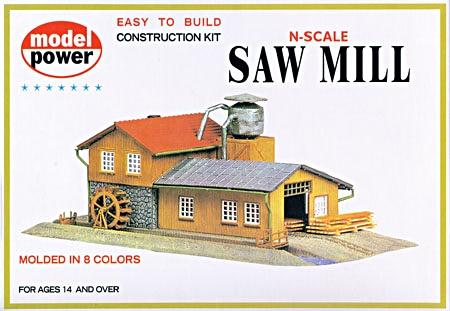 Model-Power Saw Mill Kit N Scale Model Railroad Building #1523