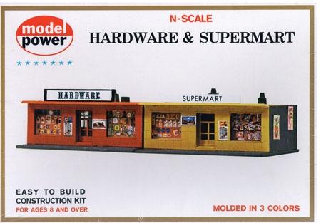 Model-Power Mart & Hardware Kit N Scale Model Railroad Building #1534