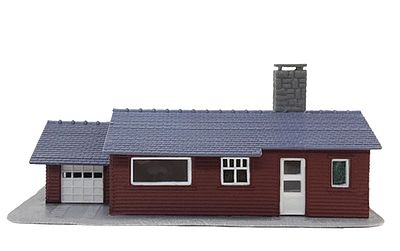 Model-Power Suburban Ranch with Pool Building Kit N Scale Model Railroad Building #1588