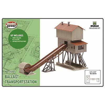 Model-Power Ballast Transport Station Kit N Scale Model Railroad Building #1597