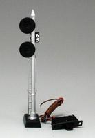 Model-Power North American Light Signal w/3-Way Switch HO Scale Model Railroad Operating Accessory #1684 Model-Power North American Light Signal w/3-Way Switch HO Scale Model Railroad Operating Accessory #1684