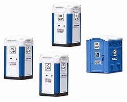 4 Porter Potties Kit HO Scale Model Railroad Building Accessory #188