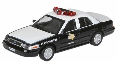 Model-Power Model Power Minis - Automobiles - 2005 Ford Crown Victoria Texas State Police - HO-Scale