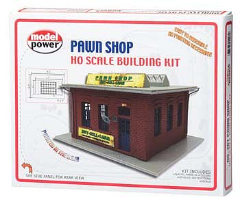 Model-Power Pawn Shop Kit HO Scale Model Railroad Building #201