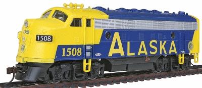 Model-Power Diesel EMD F7A (Metal) w/Working Light Alaska Railroad - HO-Scale
