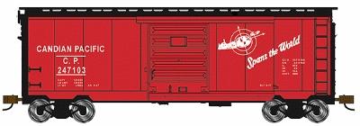 Model-Power 40 Steel Box Car Canadian Pacific w/Spans the World Logo - HO-Scale
